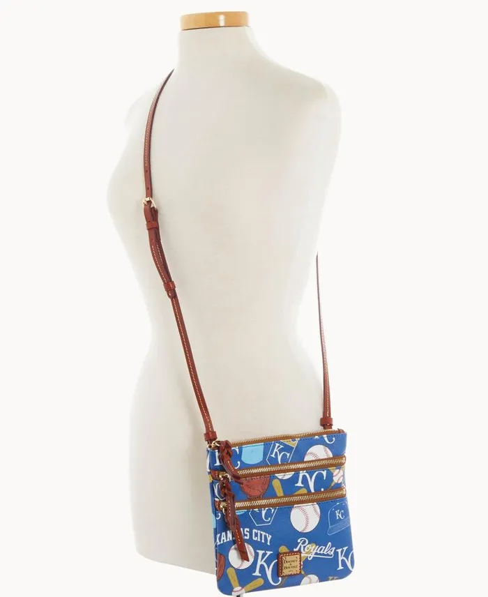 WomenMen Crossbodies Dooney and Bourke MLB Royals N S Triple Zip Crossbody Royals WomenMen Crossbodies Dooney and Bourke MLB Royals N S Triple Zip Crossbody Royals