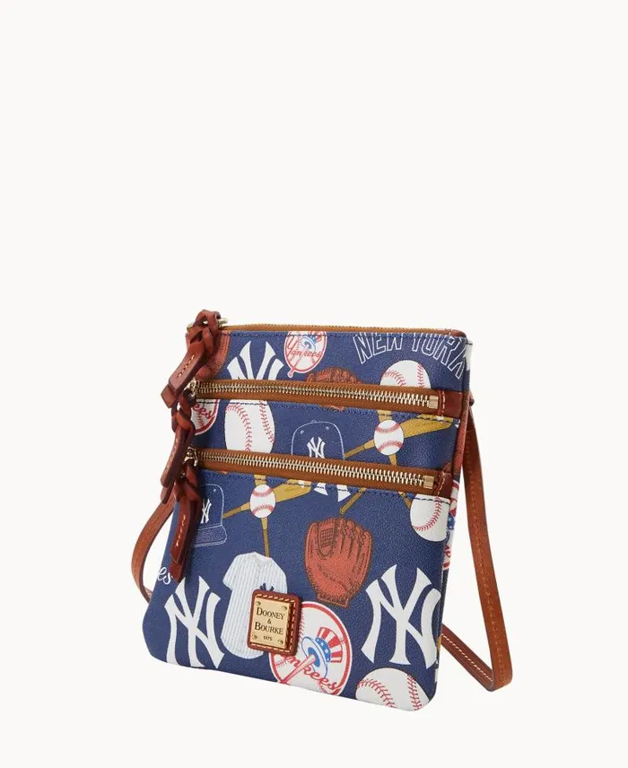 WomenMen Crossbodies Dooney and Bourke MLB Yankees N S Triple Zip Crossbody Yankees WomenMen Crossbodies Dooney and Bourke MLB Yankees N S Triple Zip Crossbody Yankees