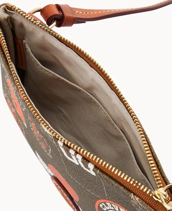 WomenMen Crossbodies Dooney and Bourke NFL Browns Top Zip Crossbody Browns