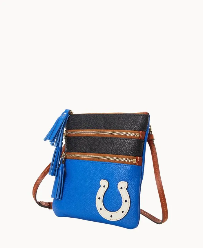 WomenMen Crossbodies Dooney and Bourke NFL Colts Triple Zip Crossbody Colts
