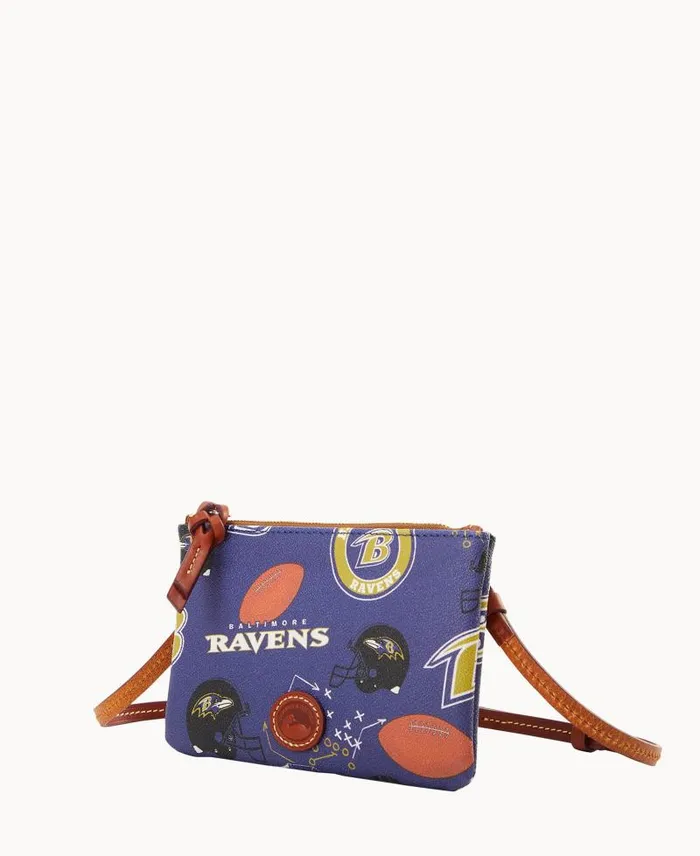 WomenMen Crossbodies Dooney and Bourke NFL Ravens Top Zip Crossbody Ravens