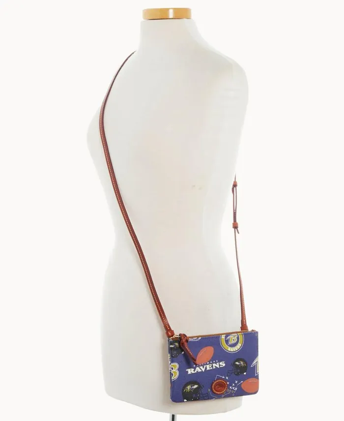 WomenMen Crossbodies Dooney and Bourke NFL Ravens Top Zip Crossbody Ravens