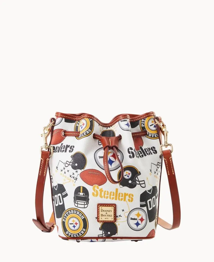 WomenMen Crossbodies Dooney and Bourke NFL Steelers Small Drawstring Steelers