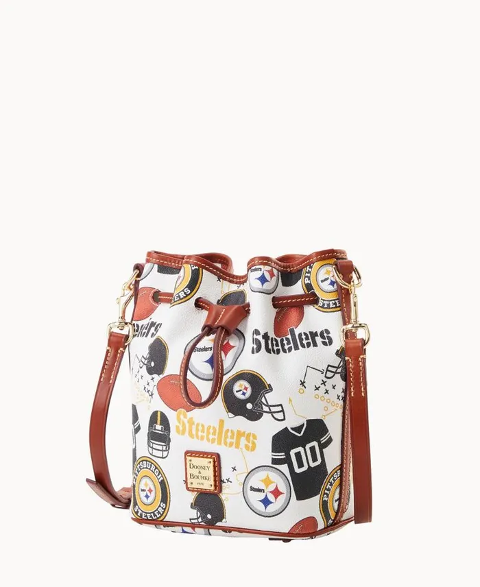 WomenMen Crossbodies Dooney and Bourke NFL Steelers Small Drawstring Steelers WomenMen Crossbodies Dooney and Bourke NFL Steelers Small Drawstring Steelers