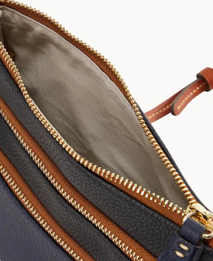 WomenMen Crossbodies Dooney and Bourke NFL Texans Triple Zip Crossbody Texans WomenMen Crossbodies Dooney and Bourke NFL Texans Triple Zip Crossbody Texans