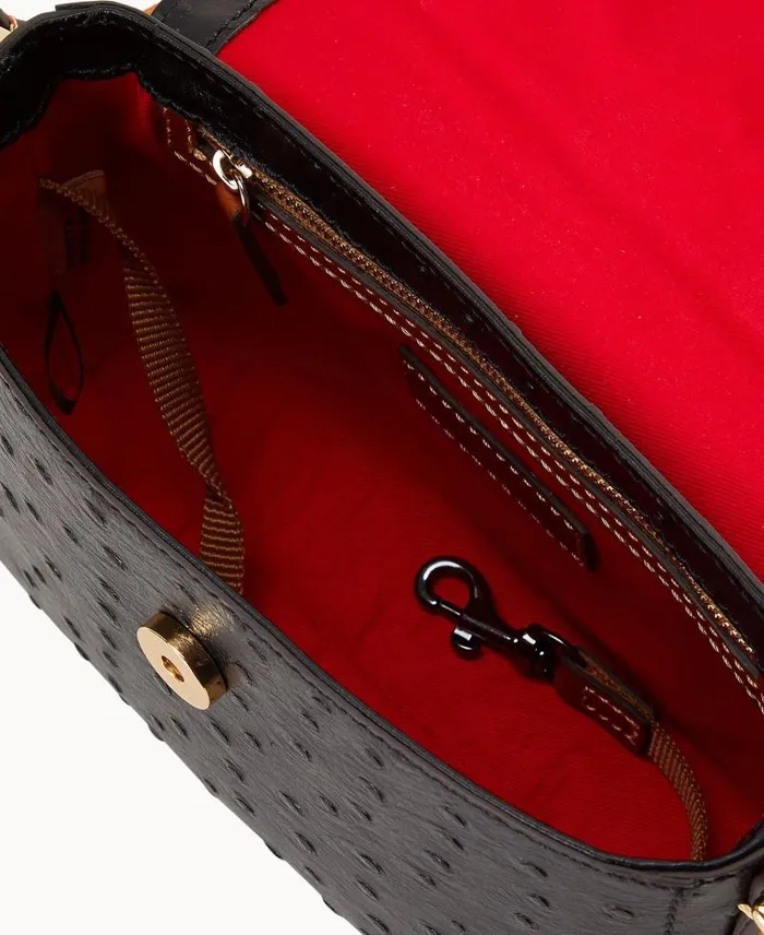 WomenMen Crossbodies Dooney and Bourke Ostrich Rena Crossbody Black