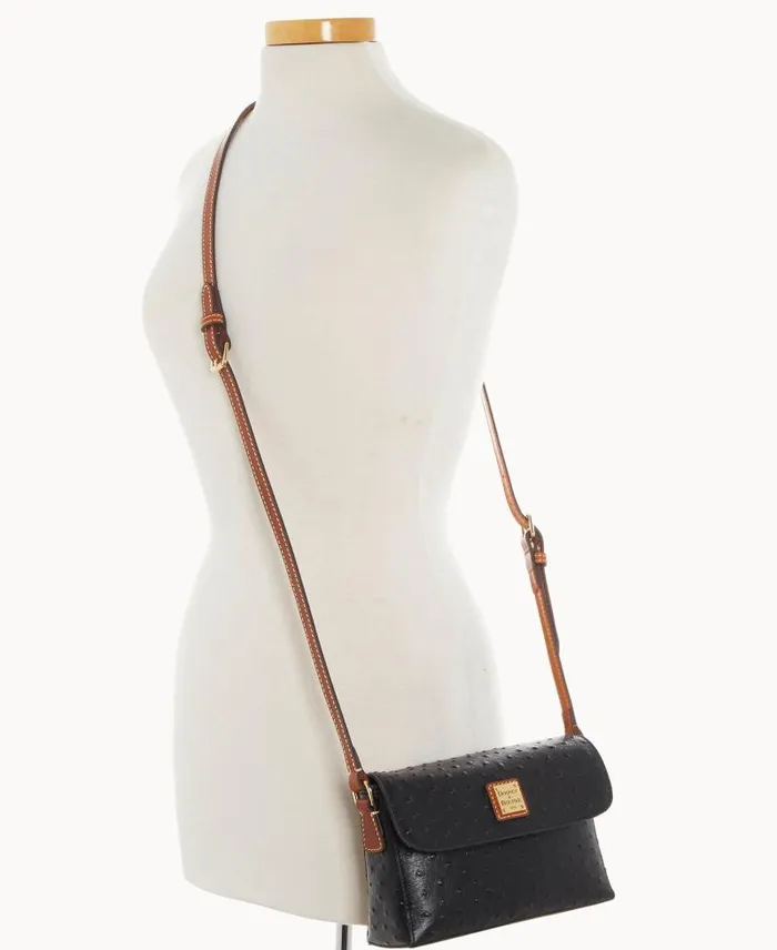 WomenMen Crossbodies Dooney and Bourke Ostrich Rena Crossbody Black