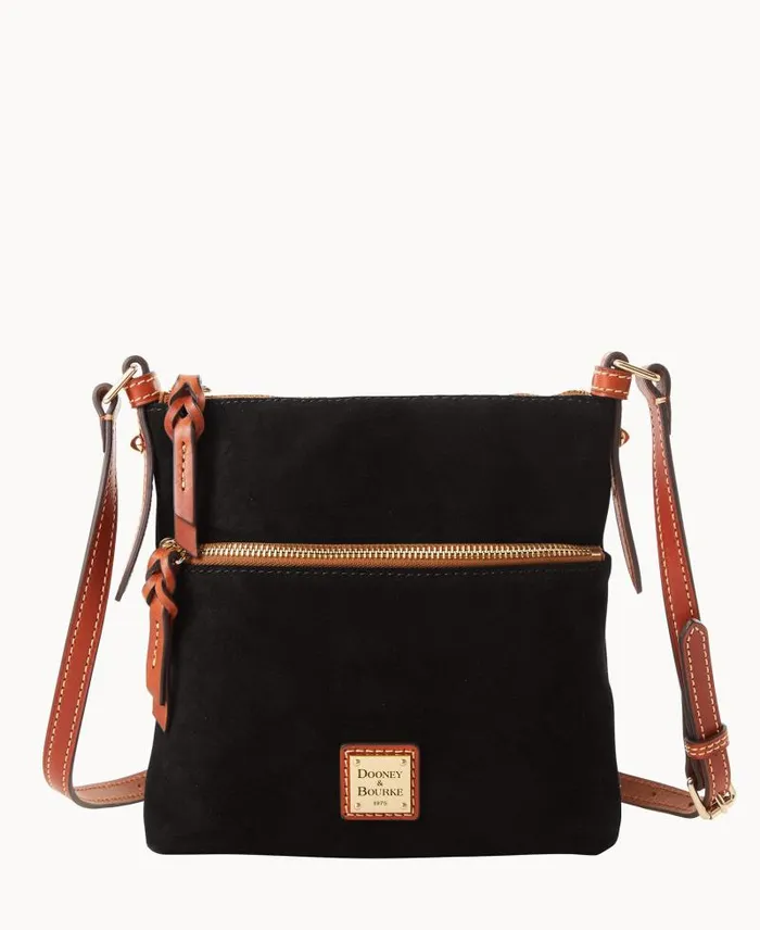 WomenMen Crossbodies Dooney and Bourke Suede Letter Carrier Black