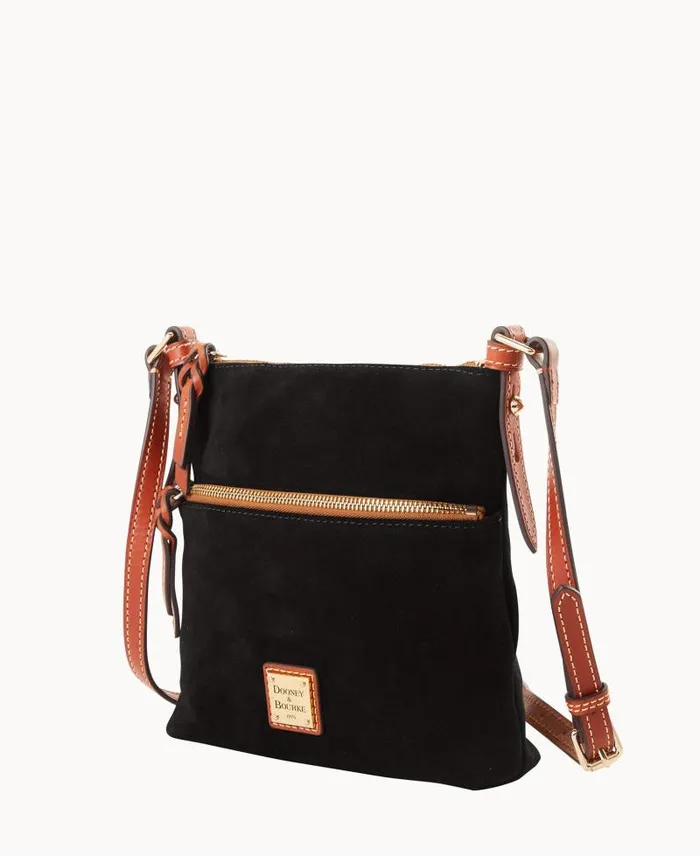 WomenMen Crossbodies Dooney and Bourke Suede Letter Carrier Black