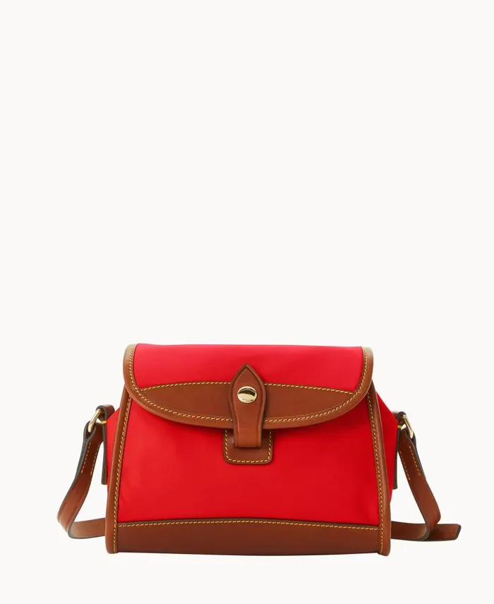 WomenMen Crossbodies Dooney and Bourke Wayfarer Flap Crossbody Red