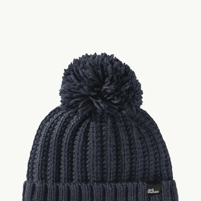 WomenMen Jack Wolfskin Hats HIGHLOFT KNIT BEANIE W 8211 Night Blue M Womens Knitted Hat