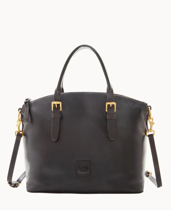 WomenMen Satchels Dooney and Bourke Florentine Domed Satchel Black Black