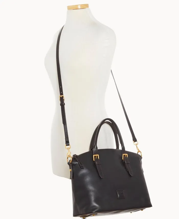 WomenMen Satchels Dooney and Bourke Florentine Domed Satchel Black Black