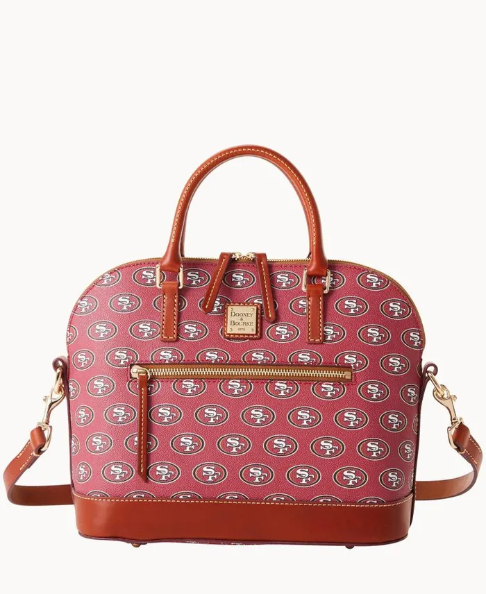 WomenMen Satchels Dooney and Bourke NFL 49Ers Domed Zip Satchel 49ers