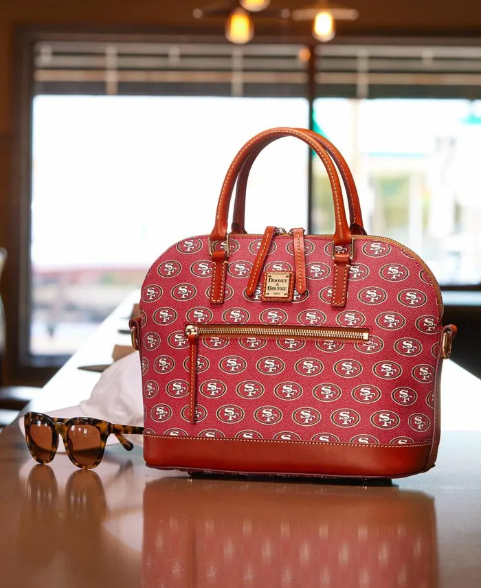 WomenMen Satchels Dooney and Bourke NFL 49Ers Domed Zip Satchel 49ers