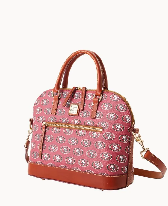 WomenMen Satchels Dooney and Bourke NFL 49Ers Domed Zip Satchel 49ers