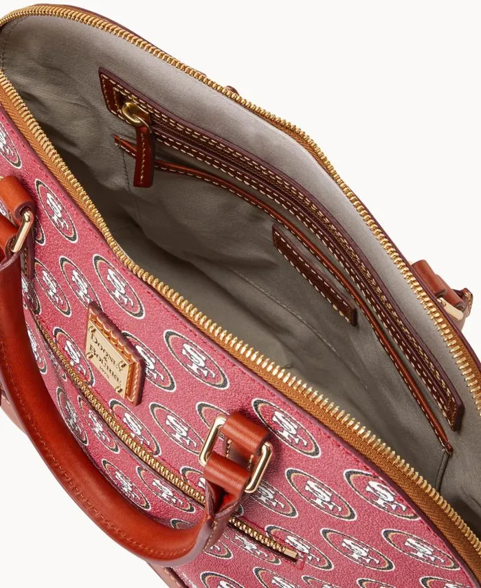 WomenMen Satchels Dooney and Bourke NFL 49Ers Domed Zip Satchel 49ers