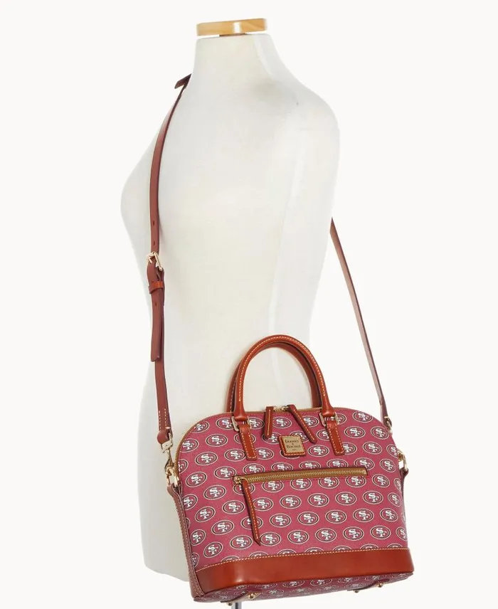 WomenMen Satchels Dooney and Bourke NFL 49Ers Domed Zip Satchel 49ers