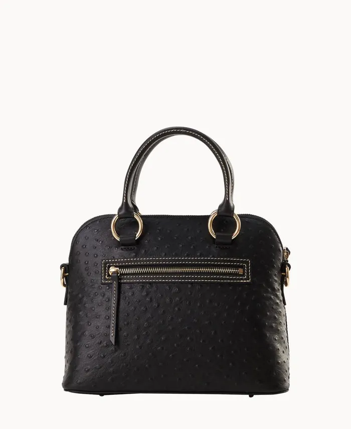 WomenMen Satchels Dooney and Bourke Ostrich Domed Satchel Black
