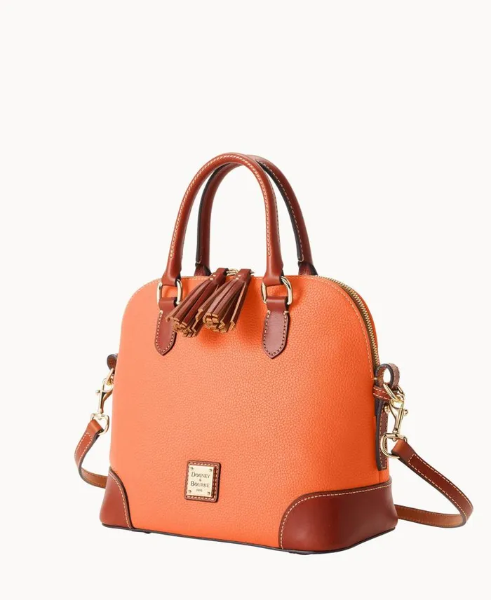 WomenMen Satchels Dooney and Bourke Pebble Grain Domed Satchel Coral