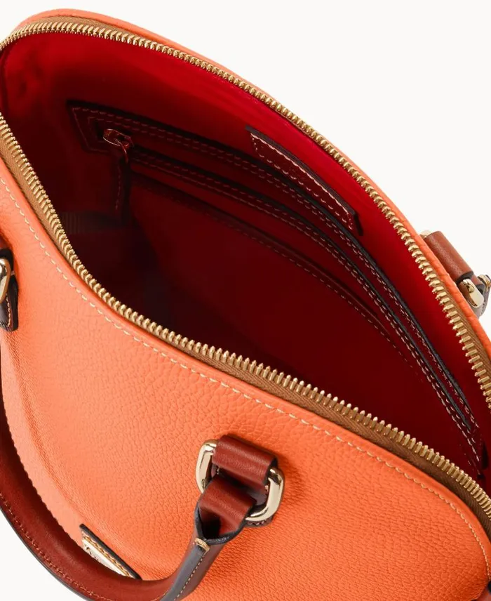 WomenMen Satchels Dooney and Bourke Pebble Grain Domed Satchel Coral
