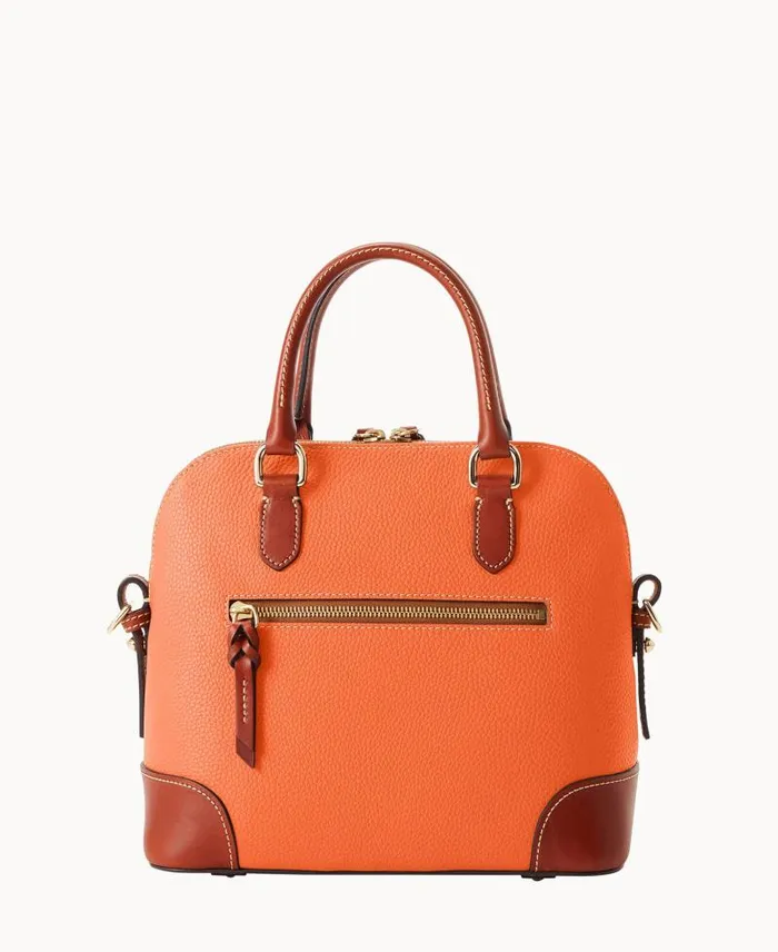 WomenMen Satchels Dooney and Bourke Pebble Grain Domed Satchel Coral