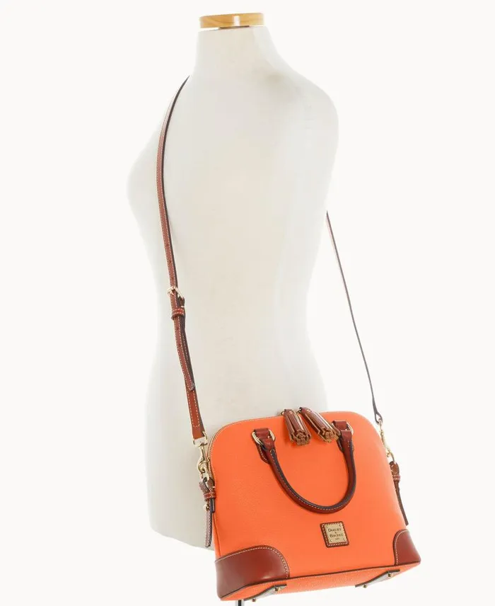 WomenMen Satchels Dooney and Bourke Pebble Grain Domed Satchel Coral