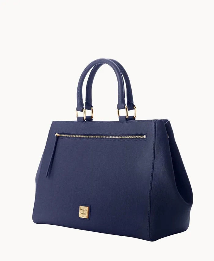WomenMen Satchels Dooney and Bourke Saffiano Zip Satchel Marine