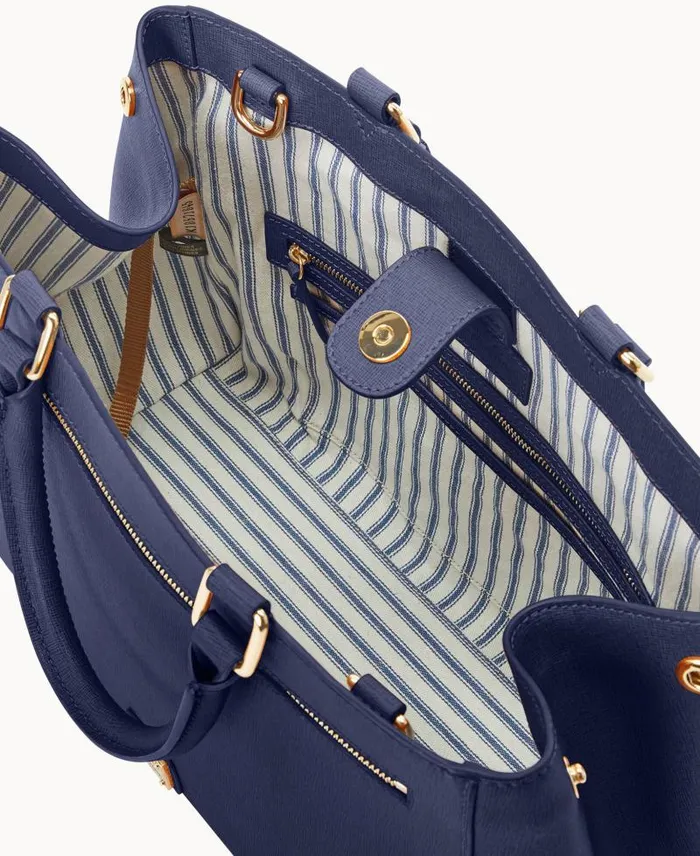 WomenMen Satchels Dooney and Bourke Saffiano Zip Satchel Marine