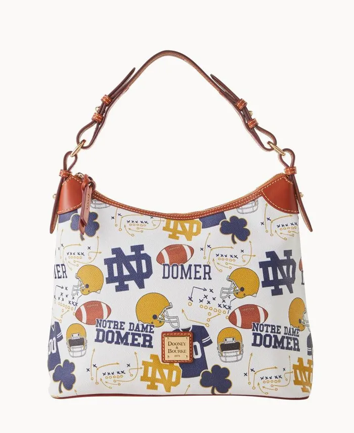 WomenMen Shoulder Bags Dooney and Bourke Collegiate University Of Notre Dame Hobo Notre Dame