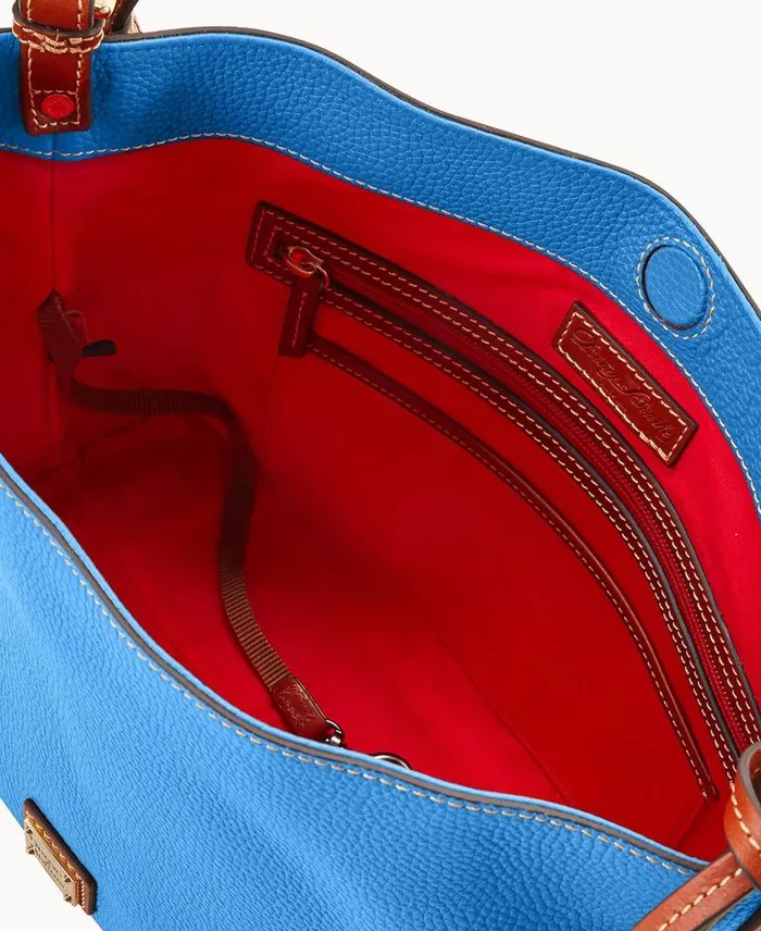 WomenMen Shoulder Bags Dooney and Bourke Pebble Grain Large Sac Azure