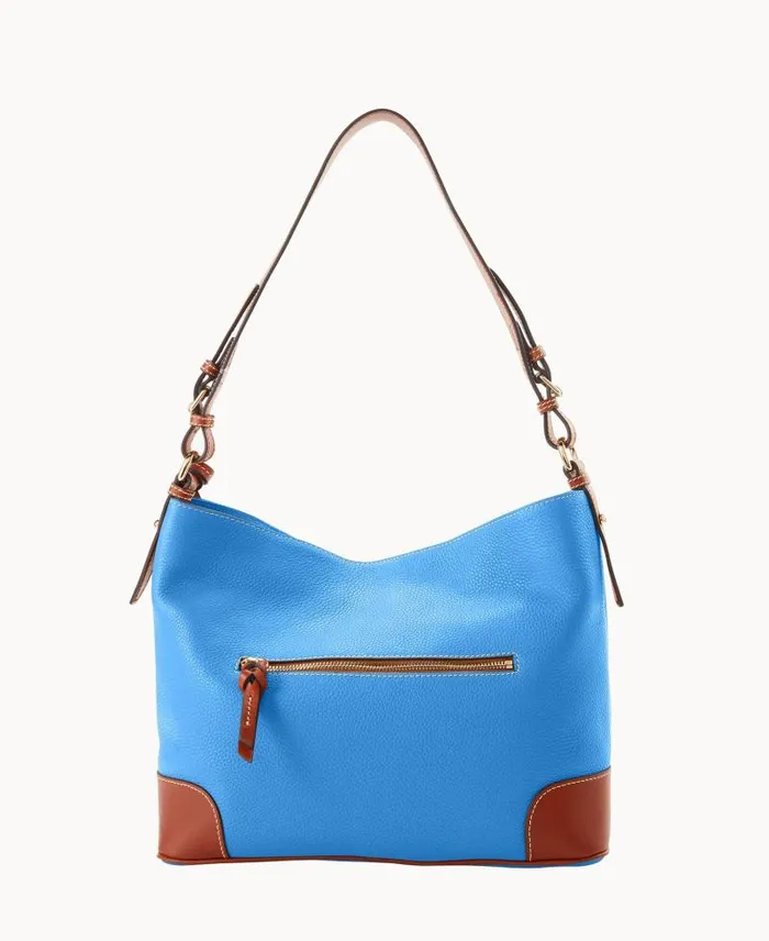 WomenMen Shoulder Bags Dooney and Bourke Pebble Grain Large Sac Azure