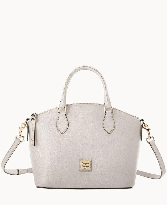 WomenMen Shoulder Bags Dooney and Bourke Saffiano Geena Satchel Ecru