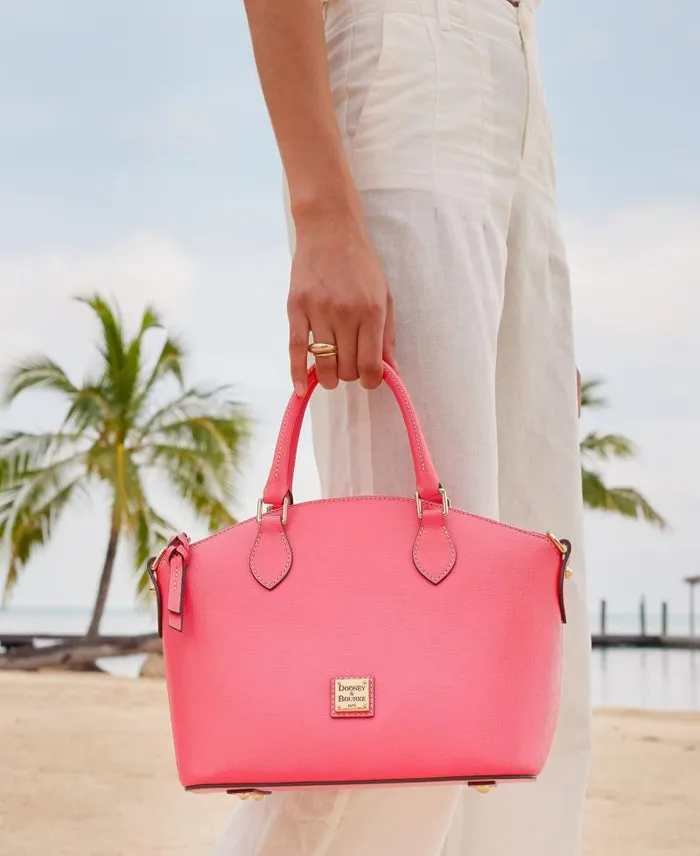 WomenMen Shoulder Bags Dooney and Bourke Saffiano Geena Satchel Ecru