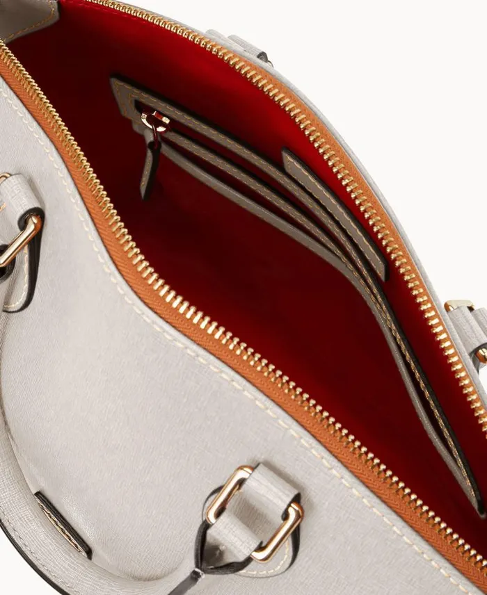 WomenMen Shoulder Bags Dooney and Bourke Saffiano Geena Satchel Ecru