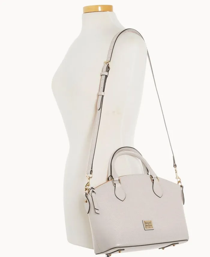 WomenMen Shoulder Bags Dooney and Bourke Saffiano Geena Satchel Ecru