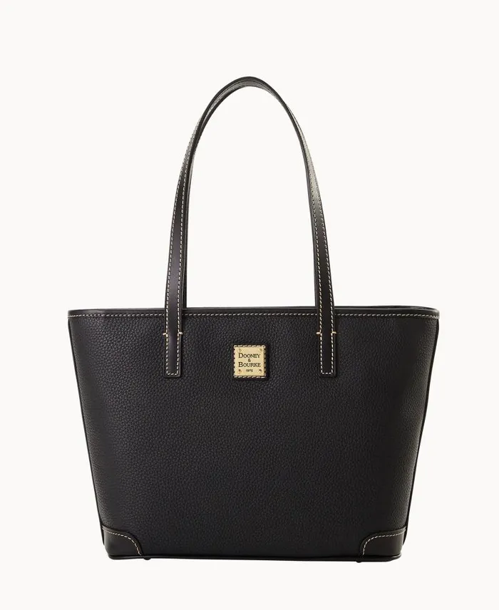 WomenMen Totes Dooney and Bourke Pebble Grain Small Charleston Shopper Black Black
