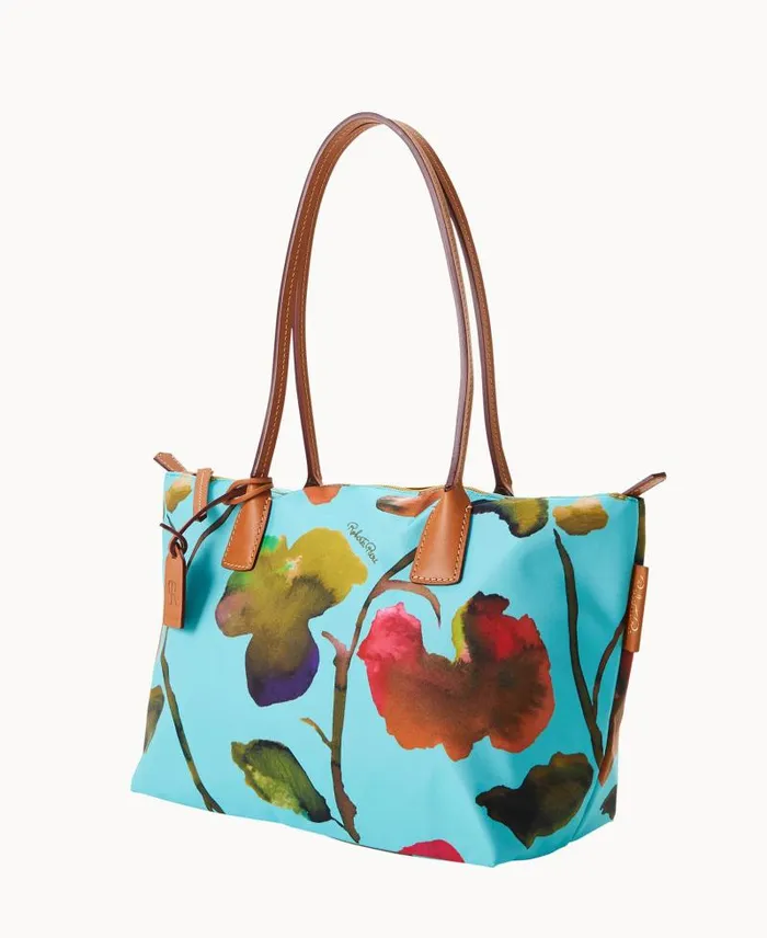 WomenMen Totes Dooney and Bourke Roberta Pieri Flower Classic Sm Robertina Tote W Long Handle Light Blue WomenMen Totes Dooney and Bourke Roberta Pieri Flower Classic Sm Robertina Tote W Long Handle Light Blue