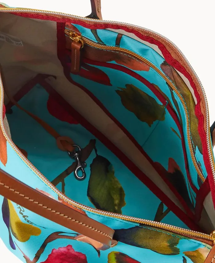 WomenMen Totes Dooney and Bourke Roberta Pieri Flower Classic Sm Robertina Tote W Long Handle Light Blue WomenMen Totes Dooney and Bourke Roberta Pieri Flower Classic Sm Robertina Tote W Long Handle Light Blue
