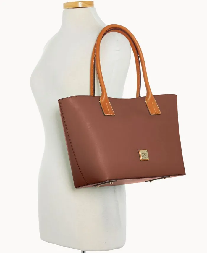 WomenMen Totes Dooney and Bourke Saffiano Small Russel Amber
