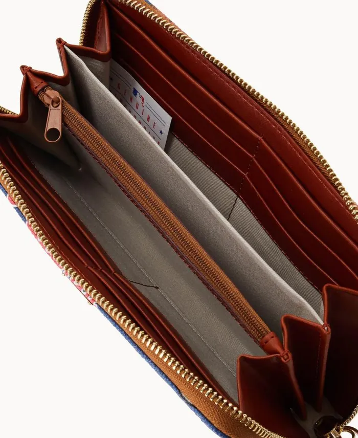WomenMen Wallets Dooney and Bourke MLB Braves Large Zip Around Wristlet Braves WomenMen Wallets Dooney and Bourke MLB Braves Large Zip Around Wristlet Braves