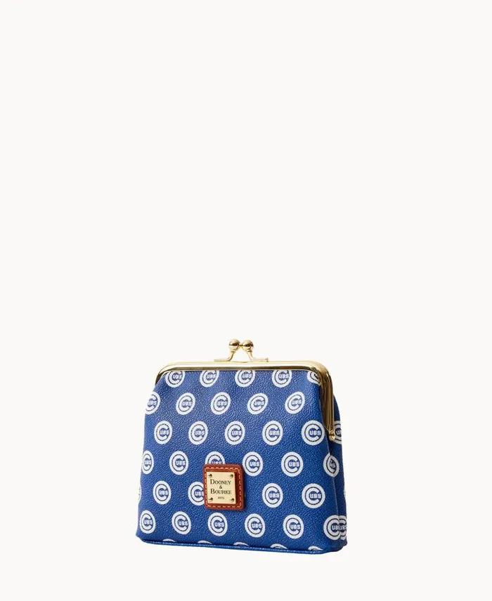 WomenMen Wallets Dooney and Bourke MLB Cubs Large Framed Purse Cubs