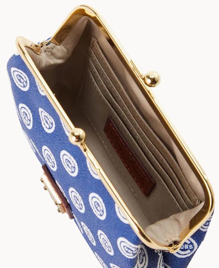 WomenMen Wallets Dooney and Bourke MLB Cubs Large Framed Purse Cubs