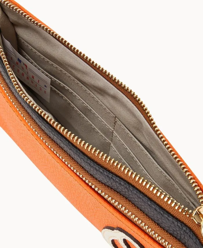 WomenMen Wallets Dooney and Bourke MLB Orioles Double Zip Wristlet Orioles