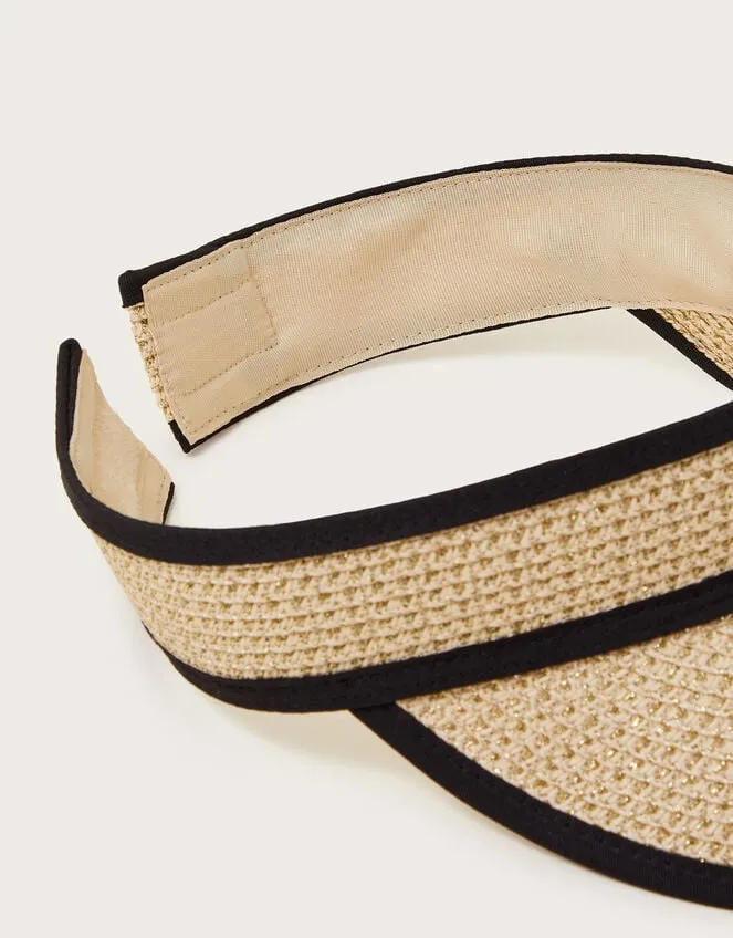 Women Metallic Sun Visor Monsoon Hats