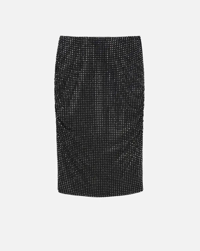 Women MidCalf Length Skirts Pinko Pencil Skirt With Rhinestones Limo Black Women MidCalf Length Skirts Pinko Pencil Skirt With Rhinestones Limo Black