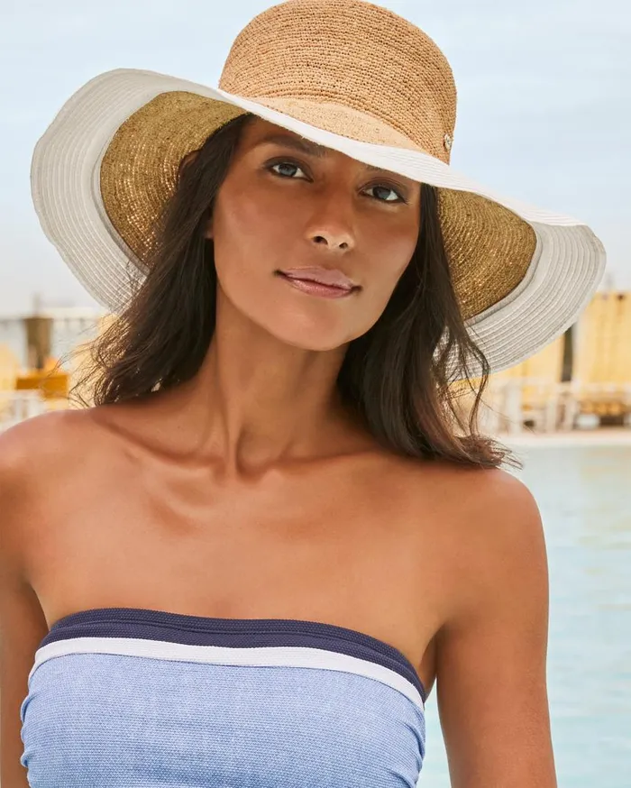 Women Mimosa Raffia Safari Hat Natural Tommy Bahama Hats and Caps