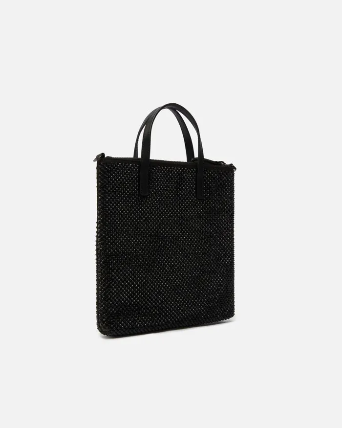 Women Mini Bags Pinko Small Shopping Bag With Jewel Rhinestones And Shoulder Strap Limo Blackshiny Nickel Women Mini Bags Pinko Small Shopping Bag With Jewel Rhinestones And Shoulder Strap Limo Blackshiny Nickel