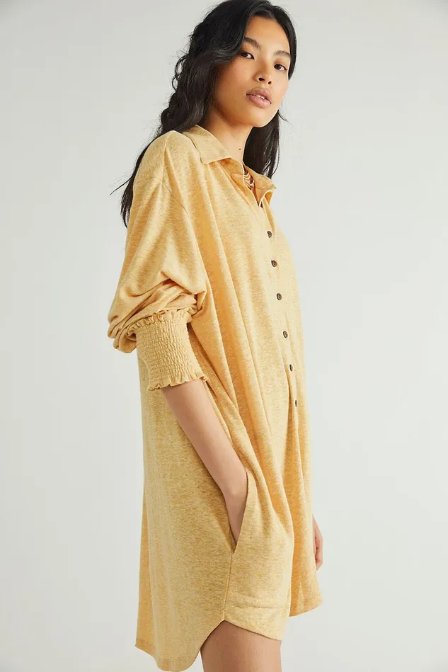 Women Mini Dresses Free People Promenade Mini Dress Untamed Gold