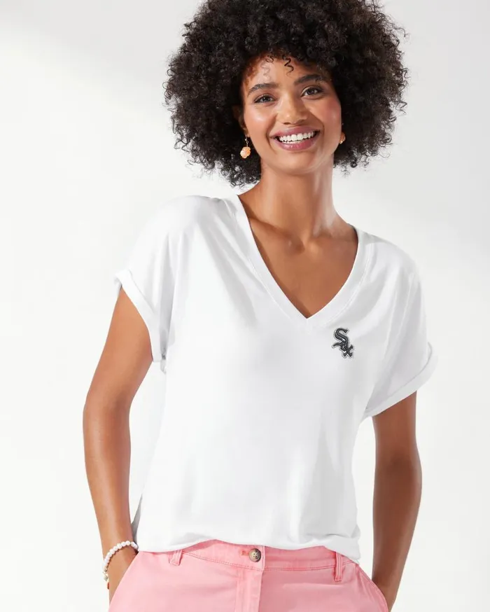 Women MLB Kauai Jersey TShirt Chicagowhitesox Tommy Bahama Tops and Shirts